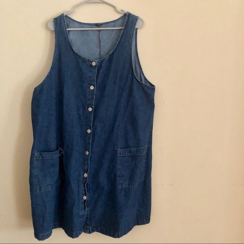 Denim Button Dress